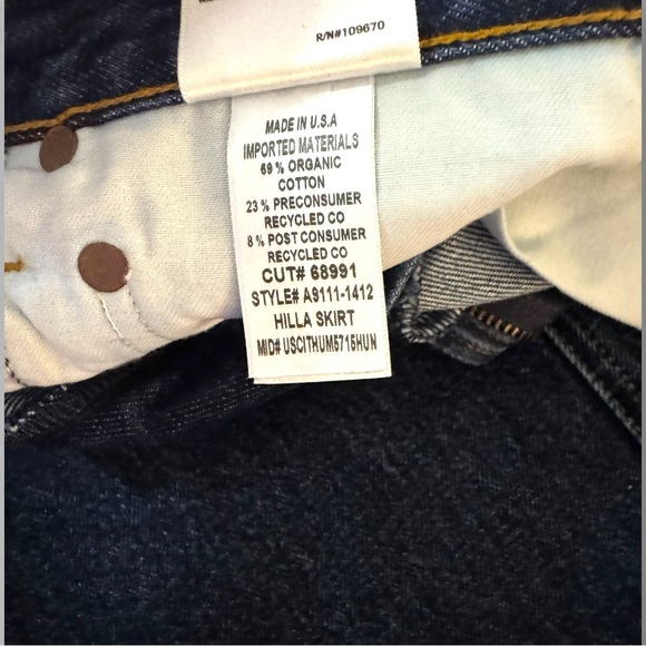 AGOLDE Hilla A-Line Maxi Long Denim Skirt - Pathway - Sz 26 NWT - Picture 11 of 13